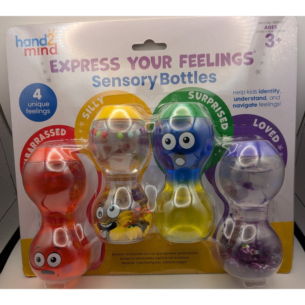 Hand2mind Sensory Bottles Kids OS Multicolor New Express Your Feelings 96949